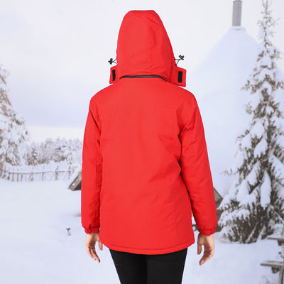 Winterbatterij verwarming jas warmer verwarming kleding dames elektrisch verwarmd met een kap