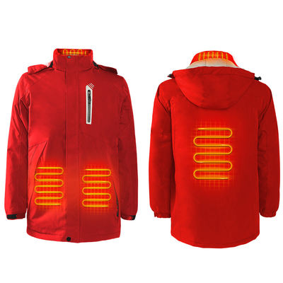 7.4V winterbatterij verwarming jas warmer verwarming kleding mannen elektrisch verwarmd kapluchte kleding