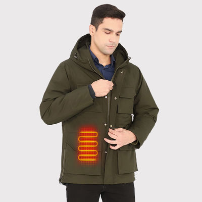 Premium herfst en winter slimme verwarming katoenen skijassen 7,4V batterij Verwarmde snowboardjas voor mannen