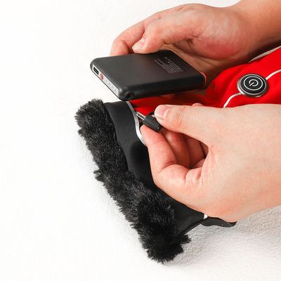 Vrouwen van de Handschoenen Rode Verwarmde Vuisthandschoenen van de de winter de Openlucht Berijdende 4000mAh Batterij Verwarmde Winter