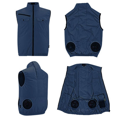 Het marineblauwe Persoonlijke Vest van het Airconditionervest 5V 10050mAh Ac voor Wandeling