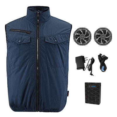 Het marineblauwe Persoonlijke Vest van het Airconditionervest 5V 10050mAh Ac voor Wandeling