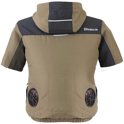 OEM Korte Kokeroverhemden Met airconditioning met de T-shirt van de Twee Ventilatorairconditioning