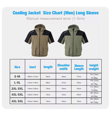 OEM Korte Kokeroverhemden Met airconditioning met de T-shirt van de Twee Ventilatorairconditioning
