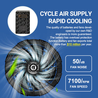 6-6.5 uren die Tijd Weerspiegelend Ventilator het Koelen Vest minder dan 30dB Lawaai laden