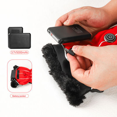 3.7V Stof van Lycra van navulbare de Batterij Verwarmde Ski Mittens Heated Ski Gloves-Vrouwen voor de Winter Openluchtsporten