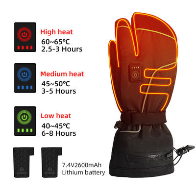 De winter het Schaatsen 7.2V stelde de Navulbare Batterij Verwarmde Vuisthandschoenen Elektrisch Thermisch Verwarmd Ski Mittens voor Mannen Vrouwen in werking