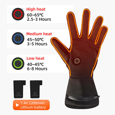 2600mAh verwarmde vishandschoenen Verwarmde handschoenen op batterijen, motorfiets met drie instelbare temperaturen