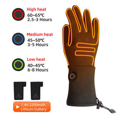 De in het groot Dunste Verwarmde Winter Gloves de Elektrische Waterdichte Verwarmde Handschoenen van 7.4V met Vingertouch screen