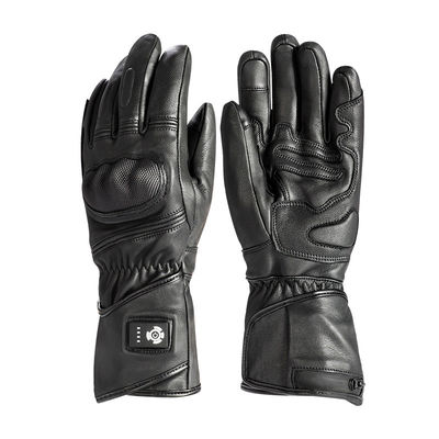 Schapenvel Zwart XXL Verwarmde winterhandschoenen 7,2 V Batterijverwarmde skihandschoenen voor mannen Vrouwen