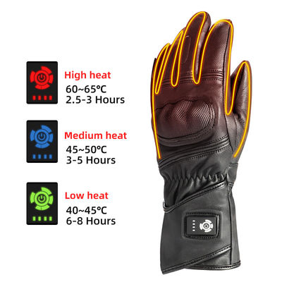 Schapenvel Zwart XXL Verwarmde winterhandschoenen 7,2 V Batterijverwarmde skihandschoenen voor mannen Vrouwen