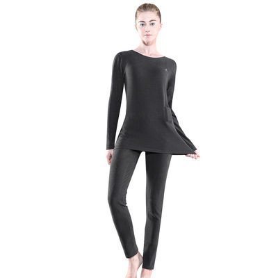 Vrouwen Premium Winter lange warme elektrische toppen broek Pak Set Kleding Verwarming Vlies Verwarmd thermisch pak Ondergoed