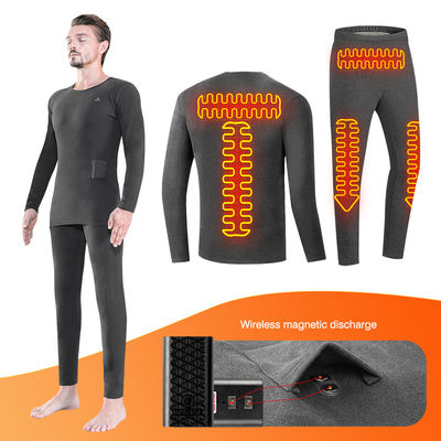 Winter elektrisch verwarmd ondergoed Set Vlies Thermische toppen Broek Ski verwarming Body suit