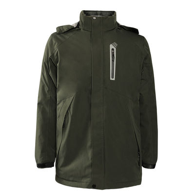 Mensenbatterijskijacket Custom 7,4Volt Elektrisch verwarmde kleding Waterdicht met kap