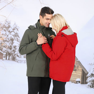 Winterbatterij verwarming jas warmer verwarming kleding dames elektrisch verwarmd met een kap