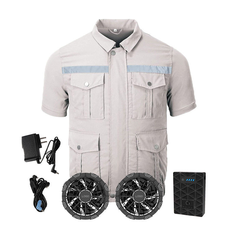 Polyester Katoenen Lichtgrijze Overhemdenm L XL XXL XXXL Grootte Met airconditioning