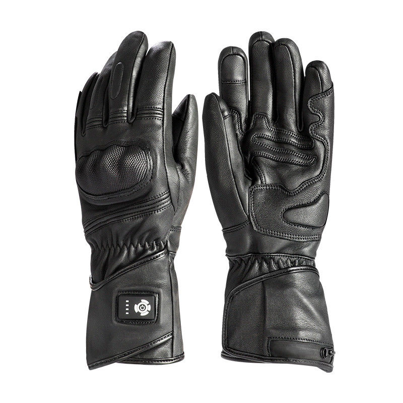 Schapenvel Zwart XXL Verwarmde winterhandschoenen 7,2 V Batterijverwarmde skihandschoenen voor mannen Vrouwen