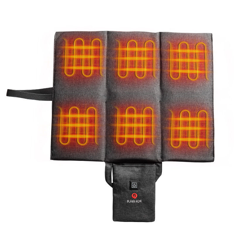 Multifunktioneel opvouwbaar verwarmde stoelkussen oplaadbaar verwarmde stoelpad 3 Temperatuurinstellingen met USB-poort